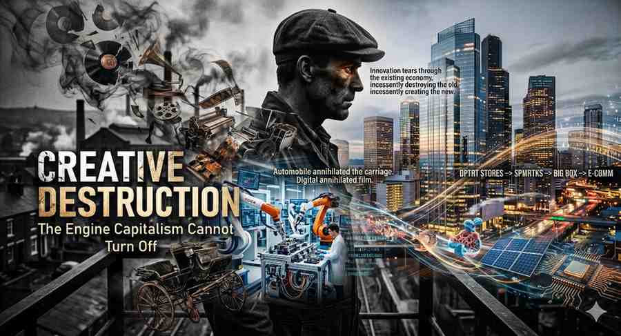 Creative Destruction: The Engine Capitalism Cannot Turn Off